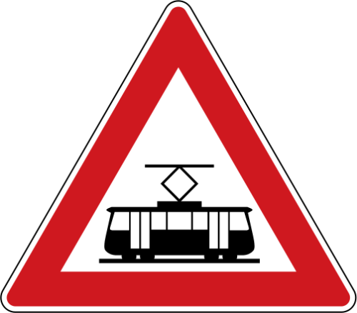 Dopravn znaka: A 25 Tramvaj