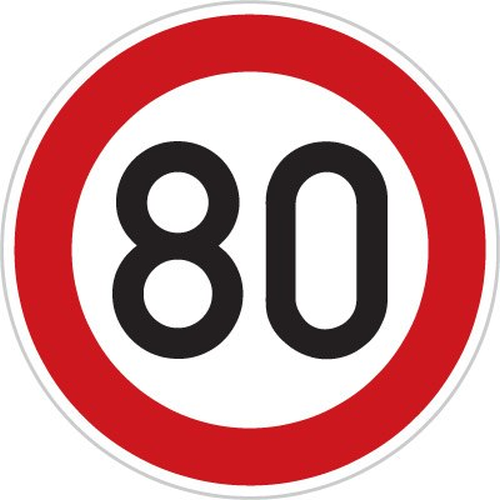 Dopravn� zna�ka: B 20a Nejvy��� dovolen� rychlost