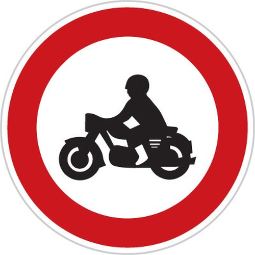 Dopravn� zna�ka: B 7 Z�kaz vjezdu motocykl�