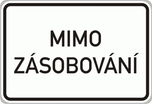 Dopravn� zna�ka: E 13 Text nebo symbol