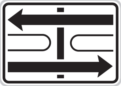 Dopravn� zna�ka: E 2c Tvar k�i�ovatky