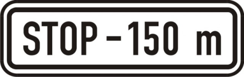 Dopravn� zna�ka: E 3b Vzd�lenost