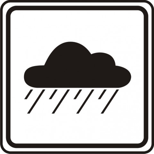 Dopravn� zna�ka: E 6 Za mokra (za de�t�)