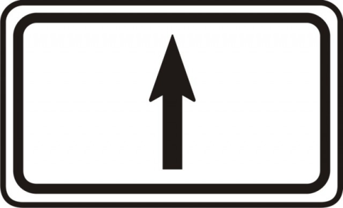 Dopravn� zna�ka: E 7a Sm�rov� �ipka pro sm�r p��mo