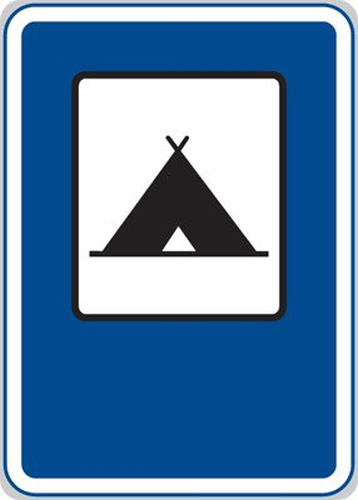 Dopravn� zna�ka: IJ 14a T�bo�i�t� pro stany