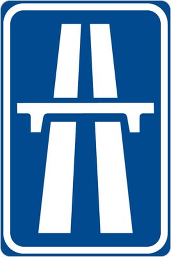 Dopravn znaka: IP 14a Dlnice