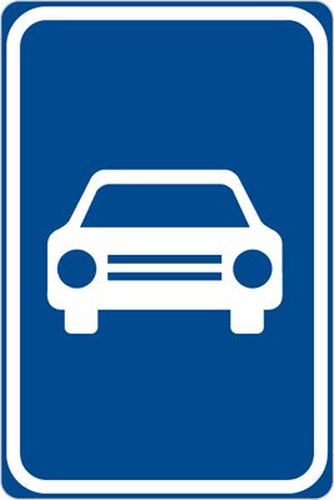 Dopravn znaka: IP 15a Silnice pro motorov vozidla