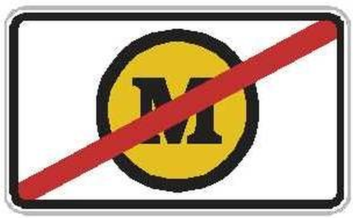 Dopravn� zna�ka: IP 15d Konec m�tn�ho