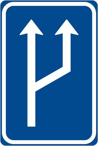 Dopravn znaka: IP 18a Zven potu jzdnch pruh