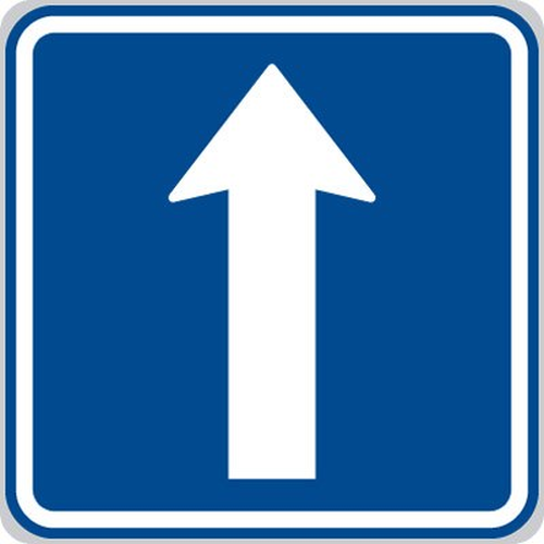 Dopravn� zna�ka: IP 4b Jednosm�rn� provoz.