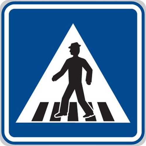 Dopravn znaka: IP 6 Pechod pro chodce