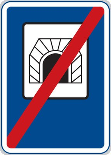 Dopravn� zna�ka: IP 8b Konec tunelu