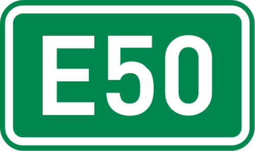 Dopravn� zna�ka: IS 17 ��slo silnice pro mezin�rodn� provoz