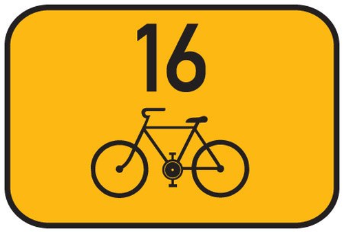 Dopravn znaka: IS 21a Smrov tabulka pro cyklisty