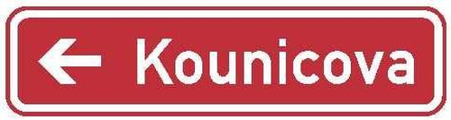 Dopravn� zna�ka: IS 22c Ozna�en� n�zvu ulice