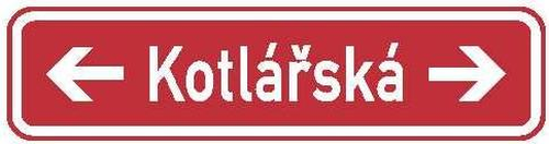 Dopravn� zna�ka: IS 22f Ozna�en� n�zvu ulice