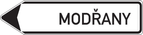 Dopravn znaka: IS 4c Smrov tabule (s jednm mstnm clem)