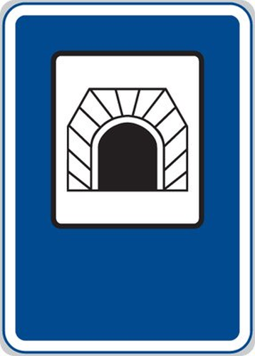Dopravn znaka: IZ 3a Tunel