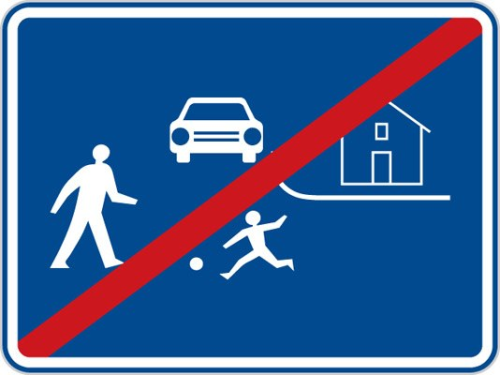 Dopravn� zna�ka: IZ 5b Konec obytn� z�ny