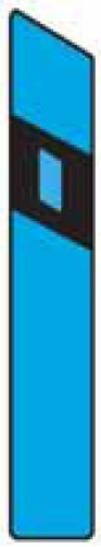 Dopravn� zna�ka: Z 11e Sm�rov� sloupek modr� lev�