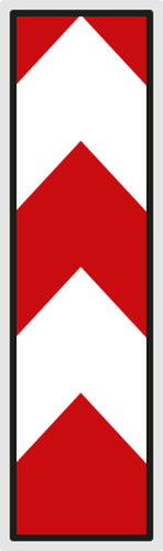 Dopravn� zna�ka: Z 4c Sm�rovac� deska st�edov�