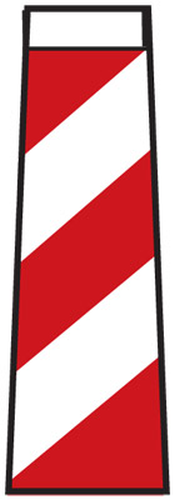 Dopravn� zna�ka: Z 5a Vodic� deska se �ikm�mi pruhy se sklonem vlevo