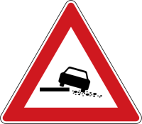 Dopravní značka: A 28 Nebezpečná krajnice