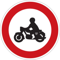 Dopravní značka: B 7 Zákaz vjezdu motocyklů