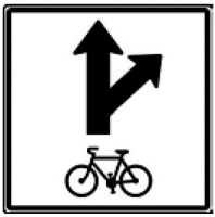 Dopravn znaka: E 12c Povolen smr jzdy cyklist