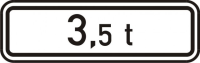 Dopravn znaka: E 5 Nejvt povolen hmotnost