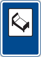 Dopravn znaka: IJ 10 Hotel nebo motel