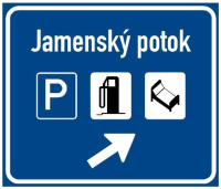 Dopravn znaka: IJ 18b Nvst ped odboenm na odpovku