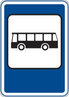 Dopravn znaka: IJ 4c Zastvka autobusu