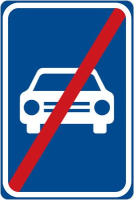 Dopravní značka: IP 15b Konec silnice pro motorová vozidla