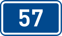 Dopravn znaka: IS 16c slo silnice (Silnice I. tdy)