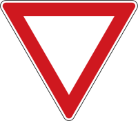 Dopravní značka: P 4 Dej přednost v jízdě!
