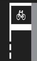 Dopravn znaka: V 19 Prostor pro cyklisty