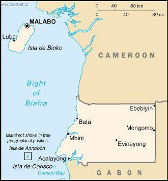 Foto: Rovníková Guinea-politická mapa