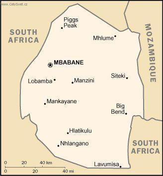 Foto: Svazijsko-politick� mapa