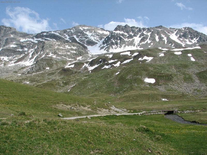 Foto: Berninské Alpy - údolí na Pass sa Sett
