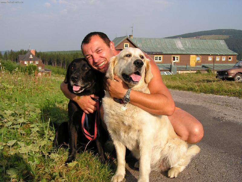 Foto: Tři kamarádi-Rocky,Petřík a Samuel v Krkonoších
