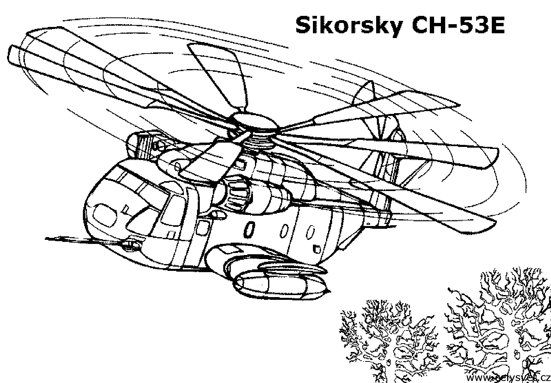 Omalovnka: Technika: Vrtulnky