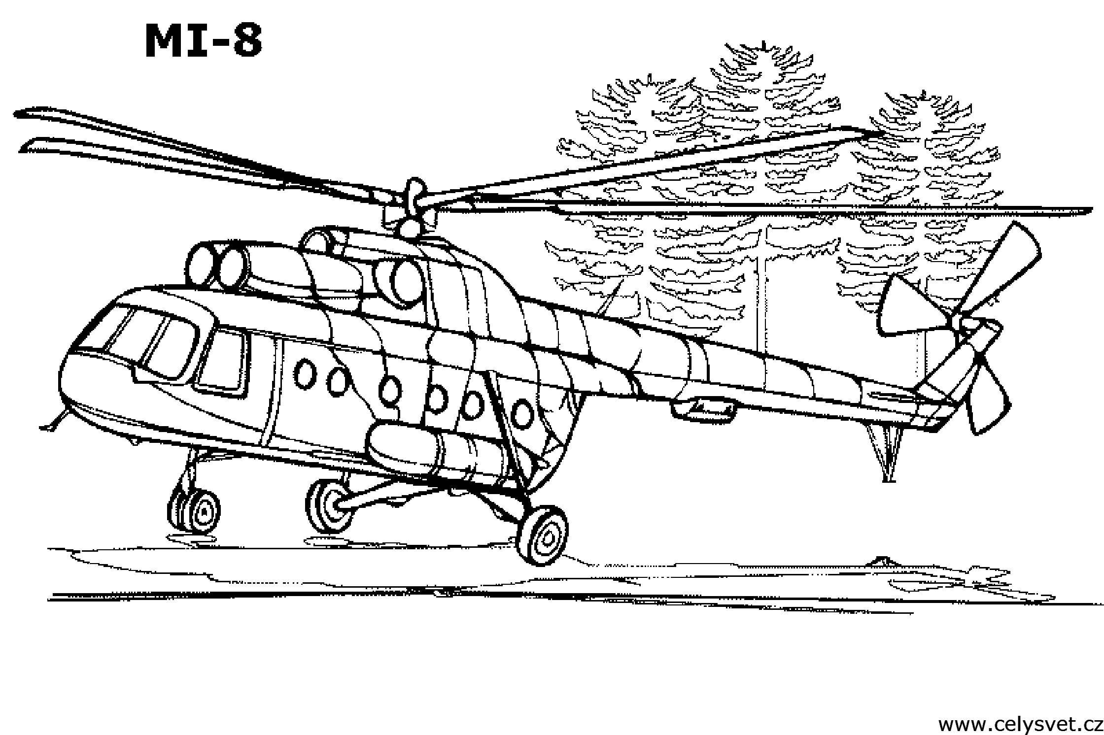 Omalovnka: Technika: Vrtulnky